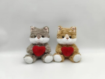 Кот с сердцем 24см 7743-24