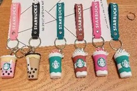 Брелок рез-ый Srarbucks напиток mix 12шт/уп TT2752