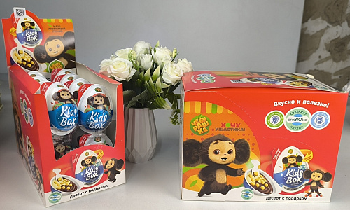 ЧЕБУРАШКА KIDS BOX Десер+подарок 12шт/уп, 20г. УТ58688