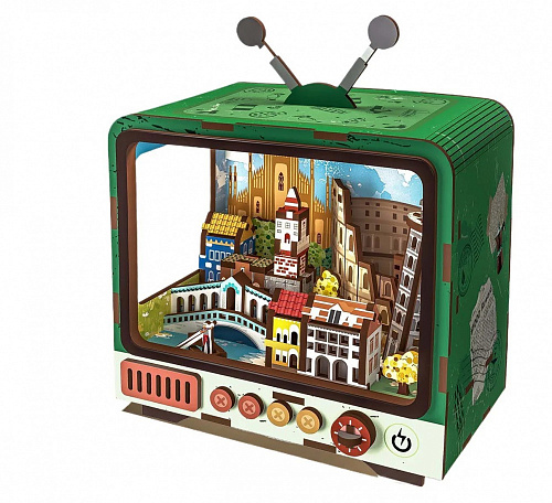 Деревянная модель &amp;quot; Румбокс TV&amp;quot; Мир 68066