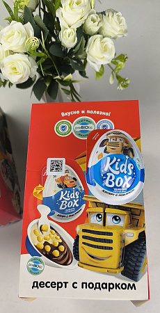 ГРУЗОВИЧКИ KIDS BOX Десерт с подарком 12шт/уп, 20г. УТ82371