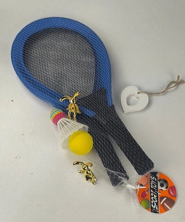Игровой набор Бадминтона с воланчиком + мяч 42см (Текстиль)TT3173