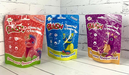 Пушистый пластилин &amp;quot;PLUSH&amp;quot;в ассортименте, 80г. Тандер PL02201817