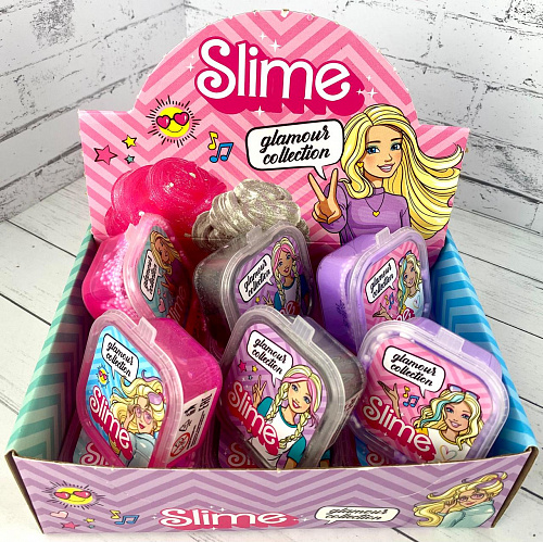 Слайм &amp;quot;Slime&amp;quot; Glamour collection ассорти 60г 12шт/уп SLM186