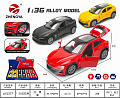 Машина 1:36 Ferrari металл,инерц,свет,звук 12шт/уп HN3649A-1