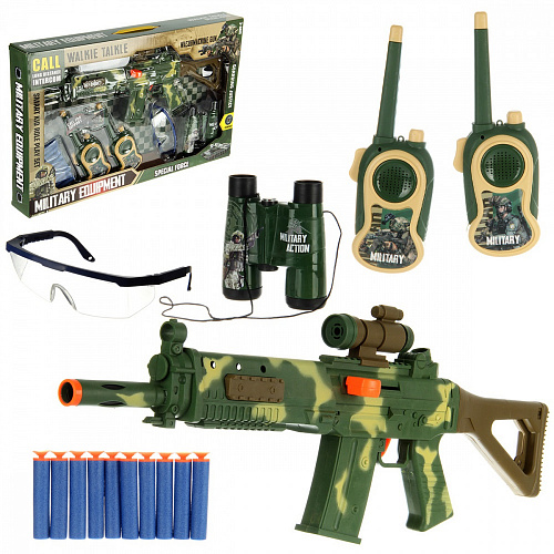 Игровой набор &amp;quot;Военный&amp;quot; + рация в коробке 136356
