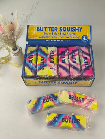 Антистресс Сквиш Масло BUTTER (113g) радужный 12шт/уп TT3188