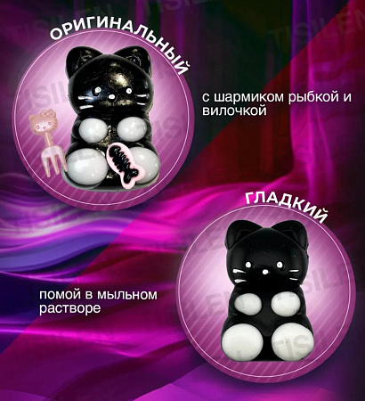 Антистресс Сквиш Кот с рыбкой 16шт TT2168
