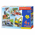 Пазлы D3-04089 Транспорт, 8#12#15#20 деталей, Castor Land