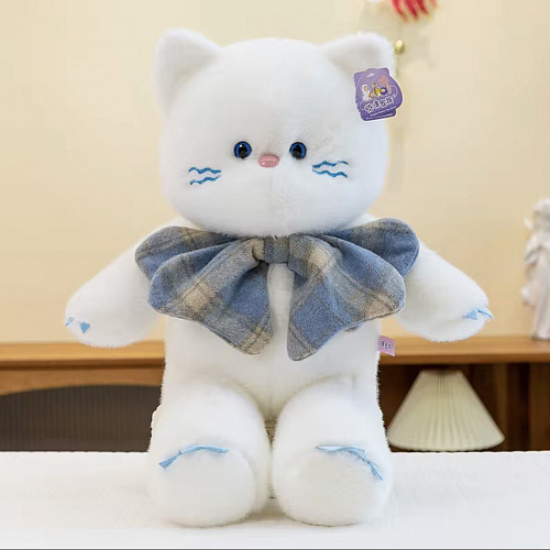 -Кот с клетчатым бантом 45см TT3102-45
