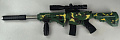 Автомат пл.механич. с лаз-ым. прицелом в пакете 70см, 6mm M-16A